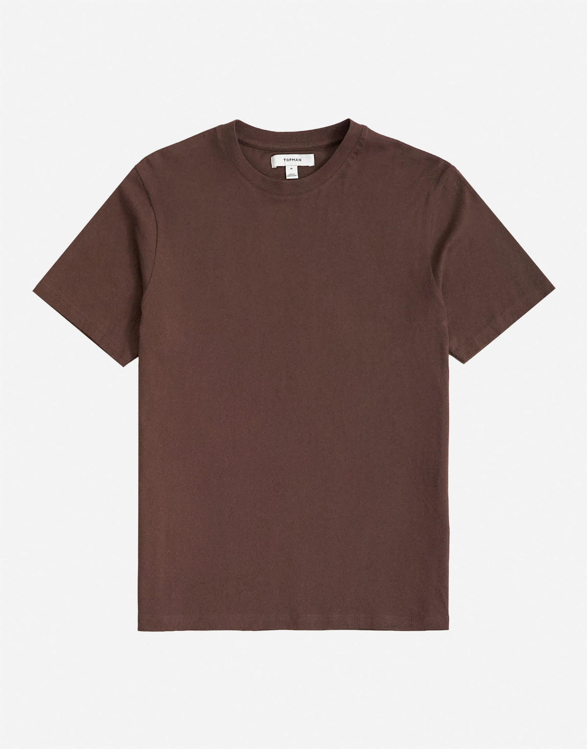 Topman classic fit t-shirt in brown
