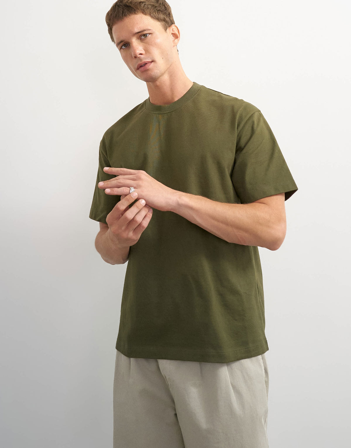 Topman relaxed fit t-shirt in khaki