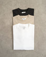 Topman 3 pack relaxed fit t-shirt in black, white and stone