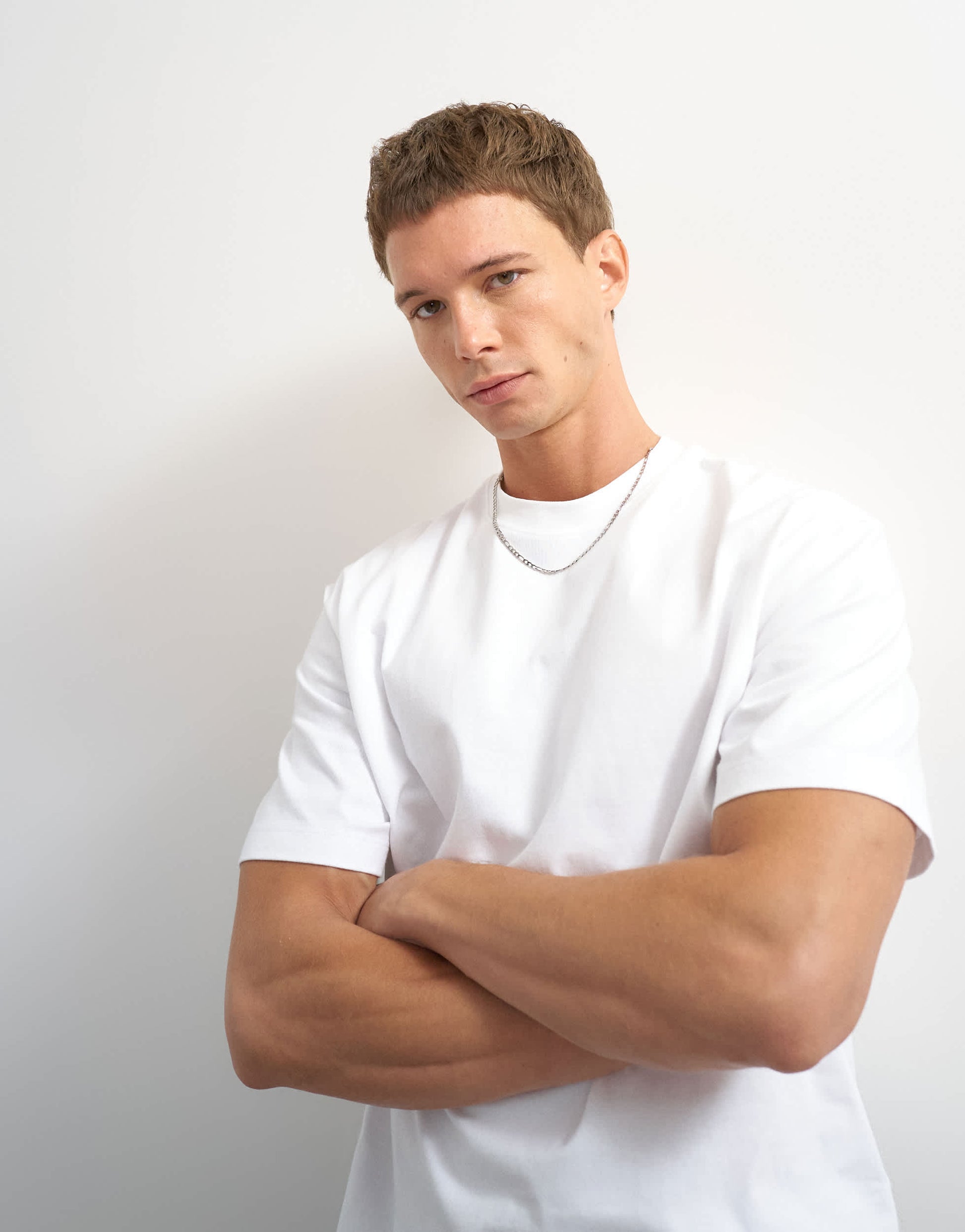 Topman relaxed fit crop t-shirt in white