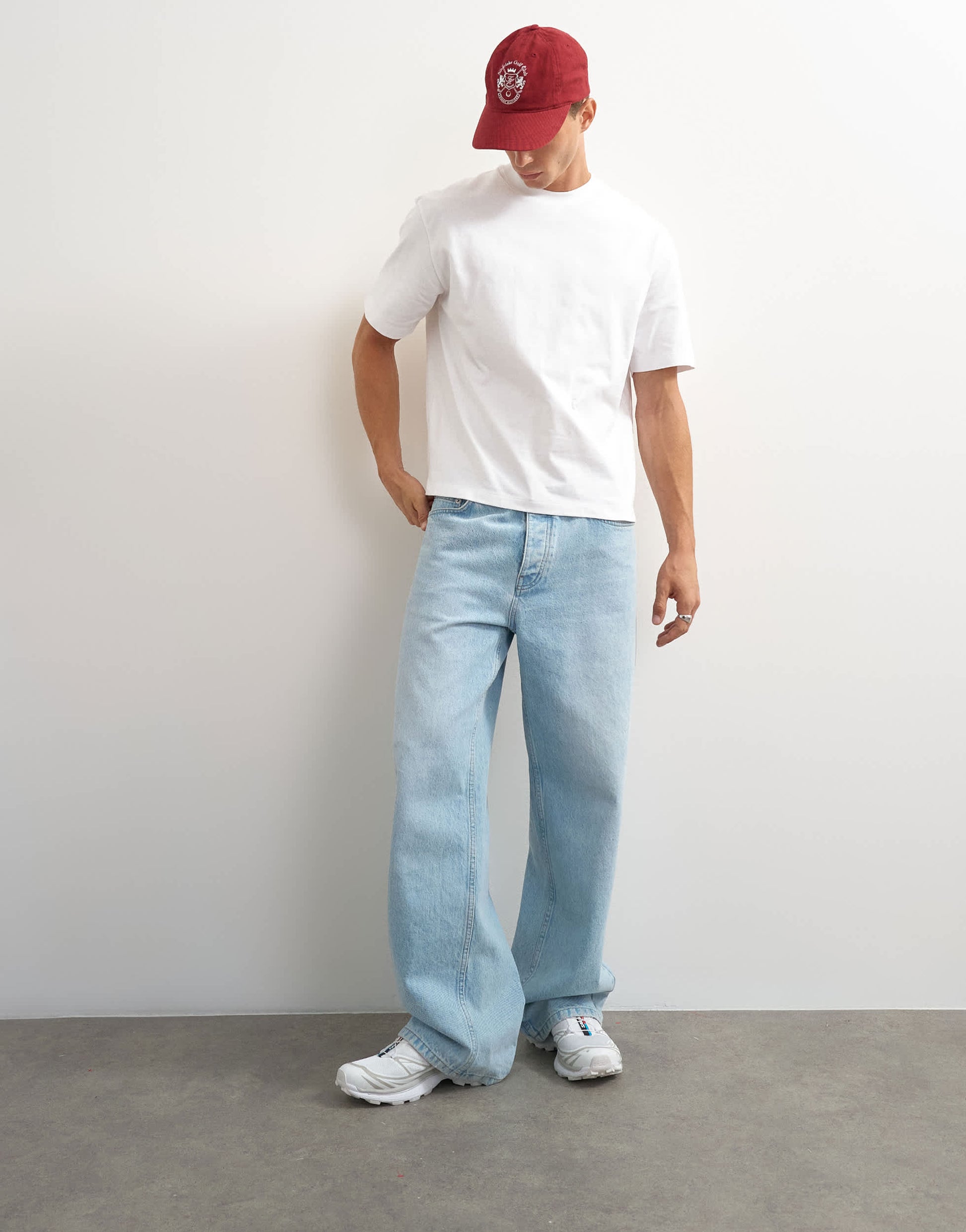 Topman relaxed fit crop t-shirt in white