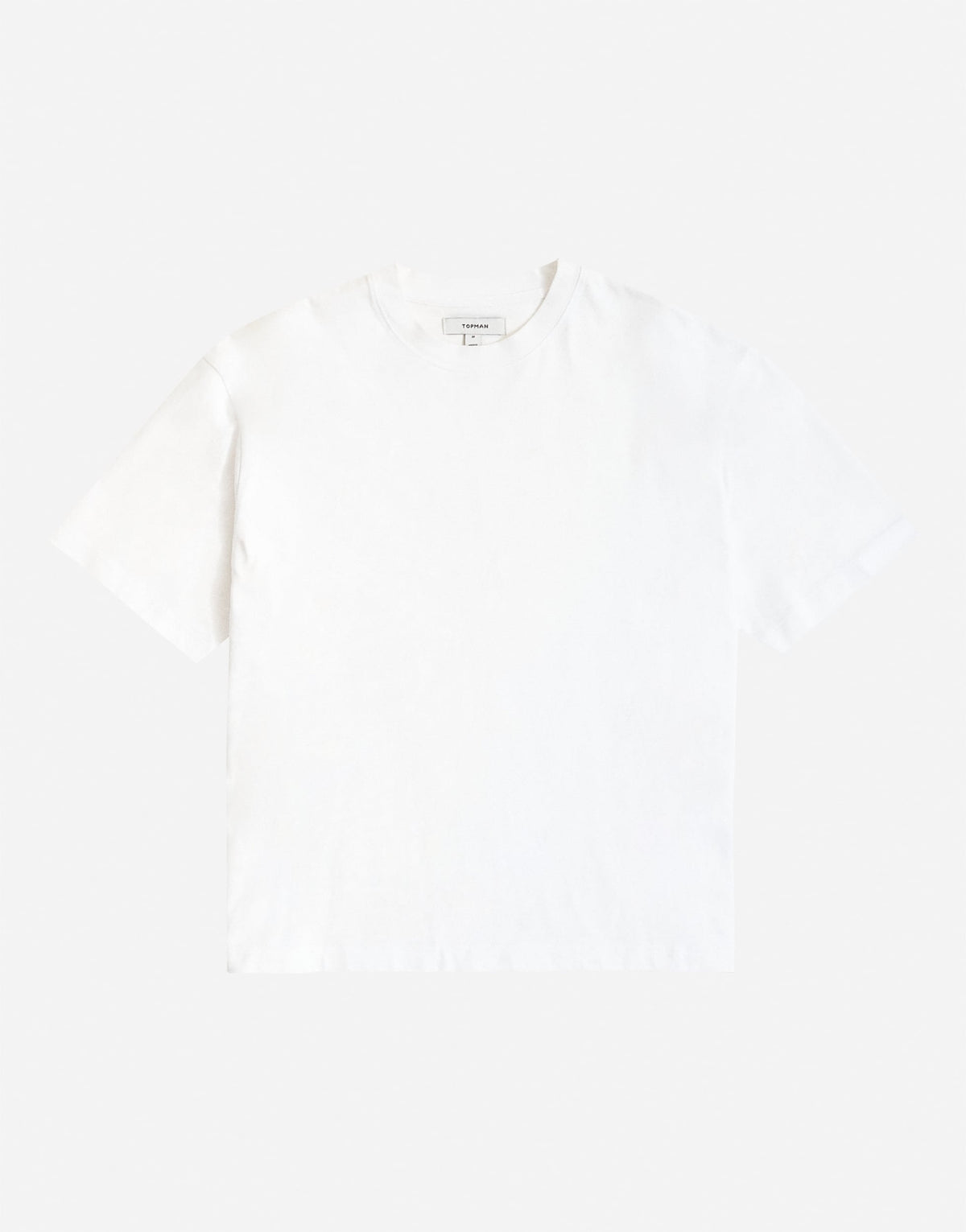 Topman relaxed fit crop t-shirt in white