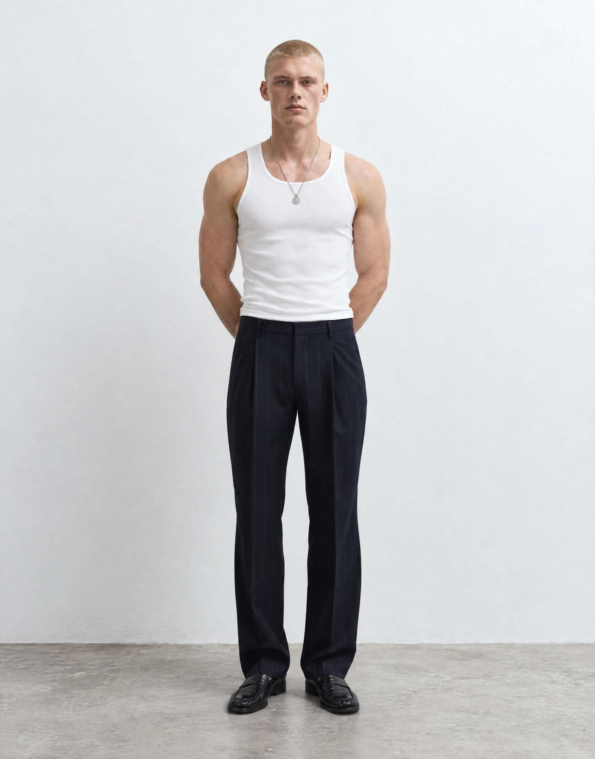 Topman rib vest in white