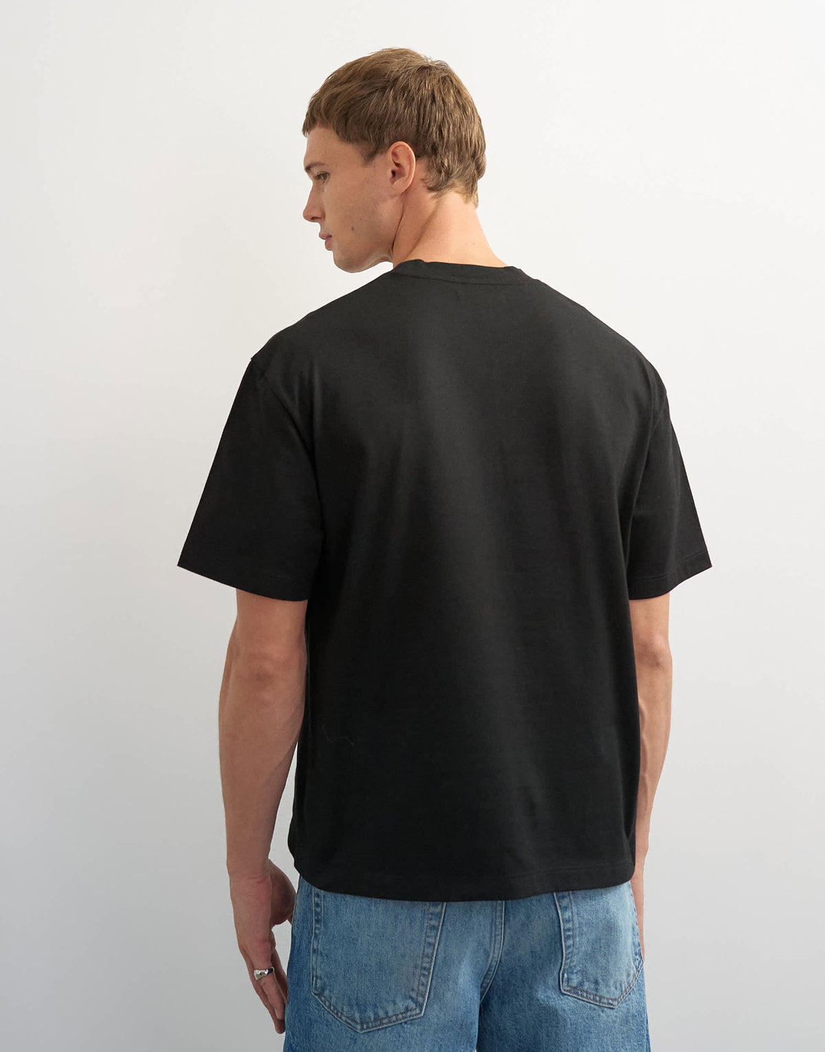 Topman relaxed fit crop t-shirt in black