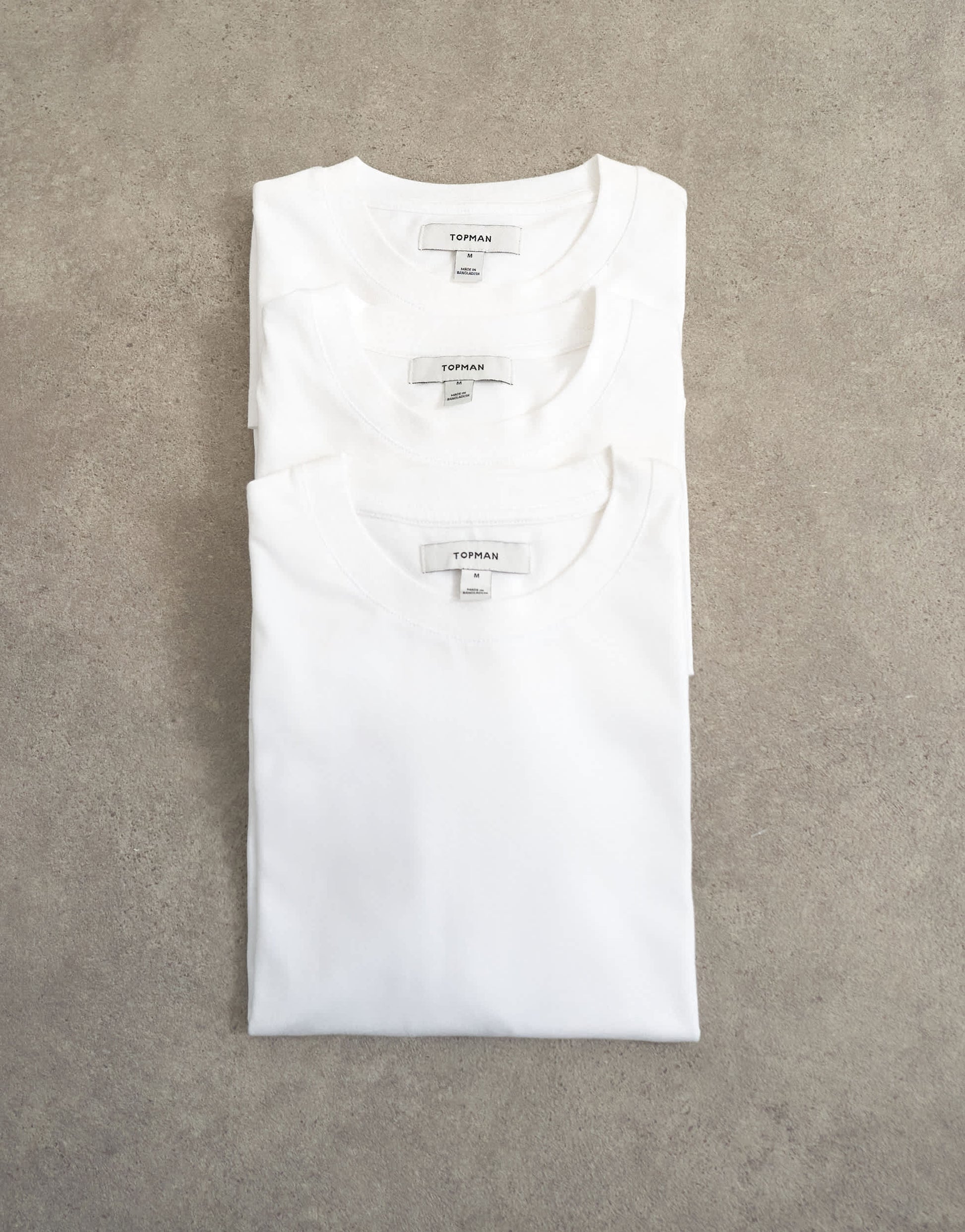 Topman 3 pack classic fit t-shirt in white