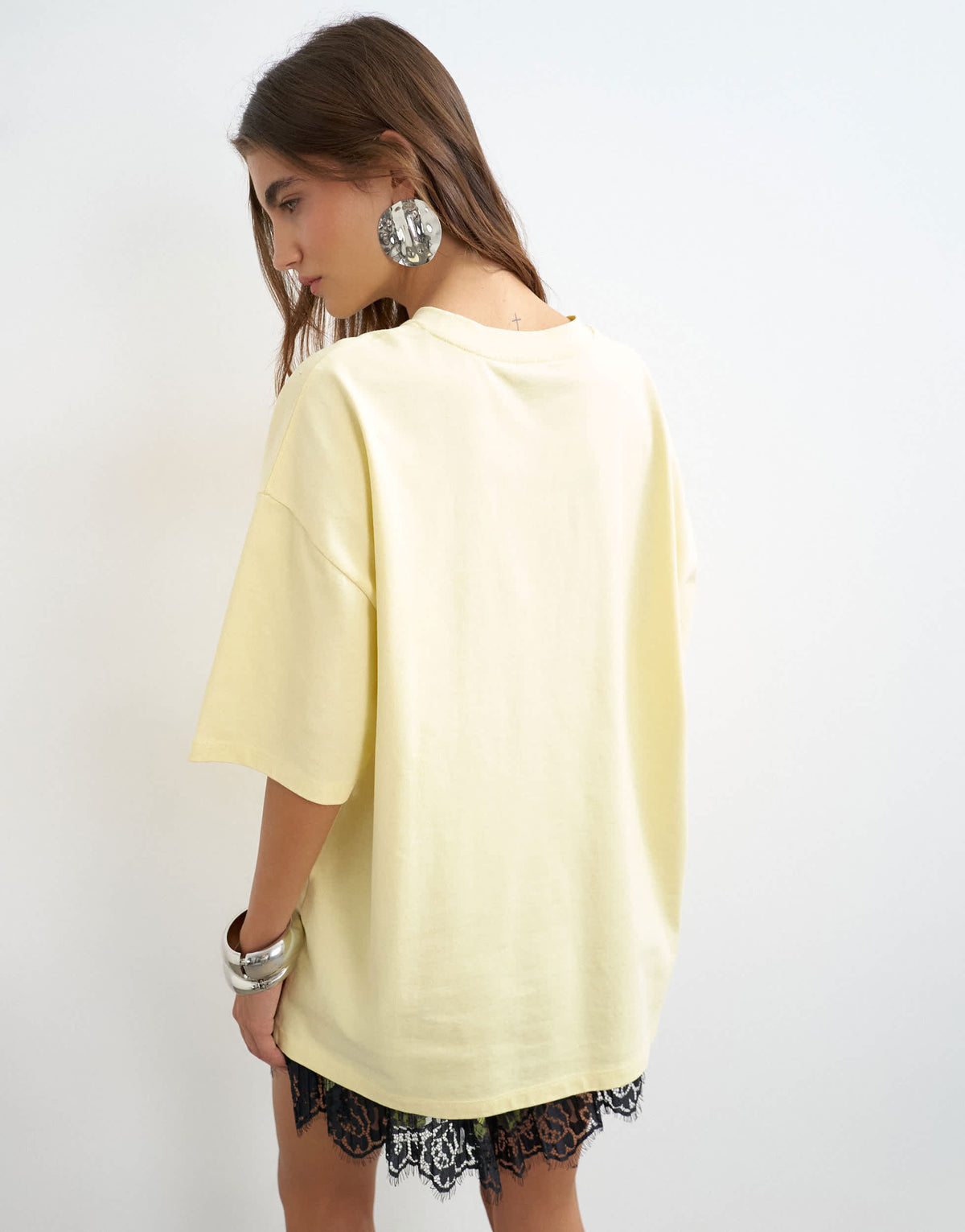 Topshop graphic 'Paradise' short sleeved t shirt in yellow