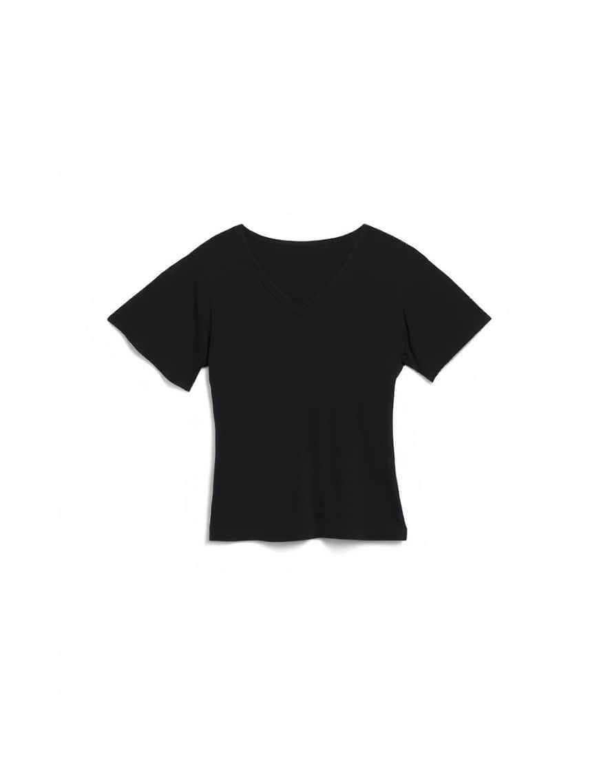 Topshop v-neck cinch in black