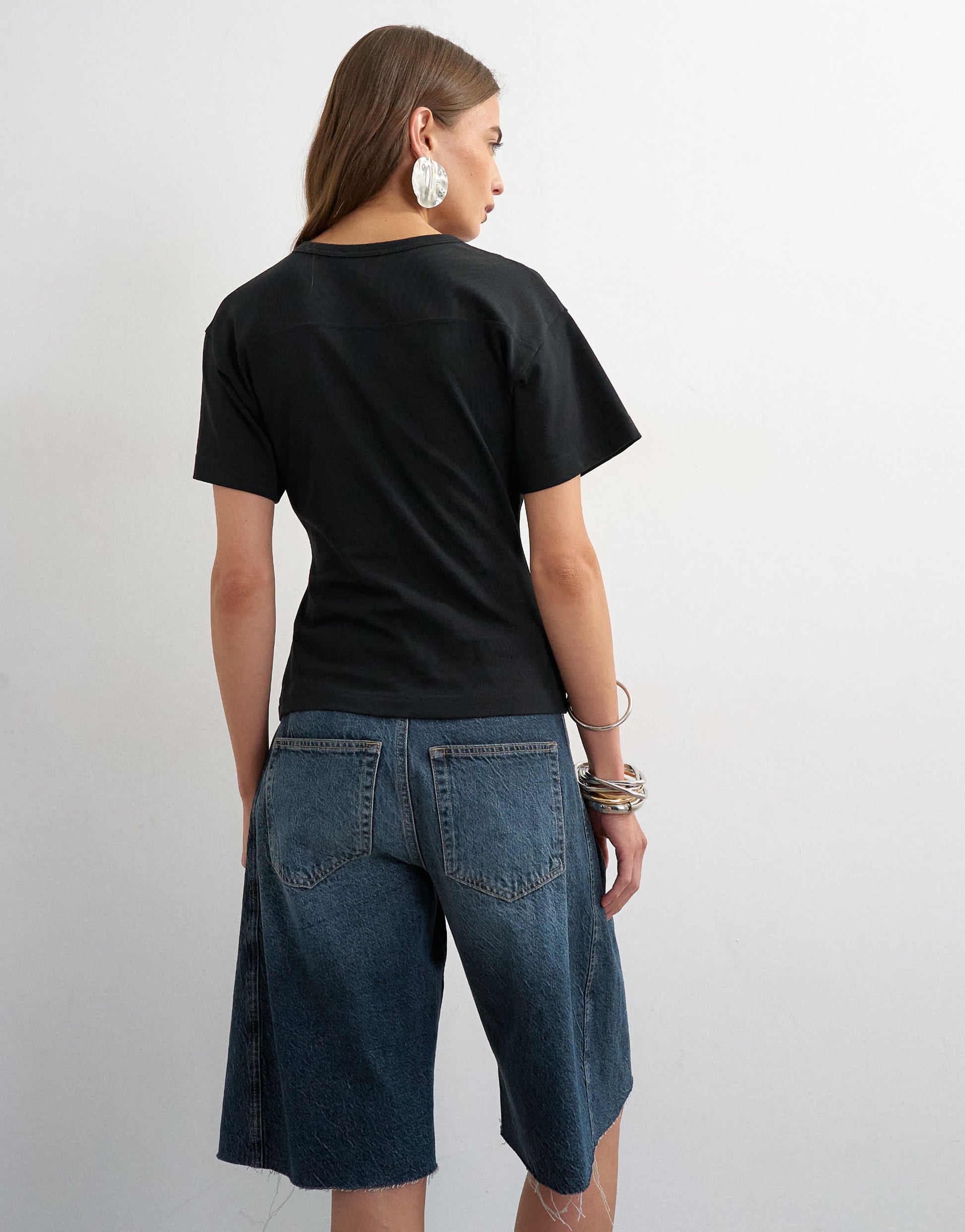 Topshop v-neck cinch in black