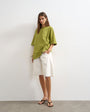 Topshop knot twist t-shirt in green