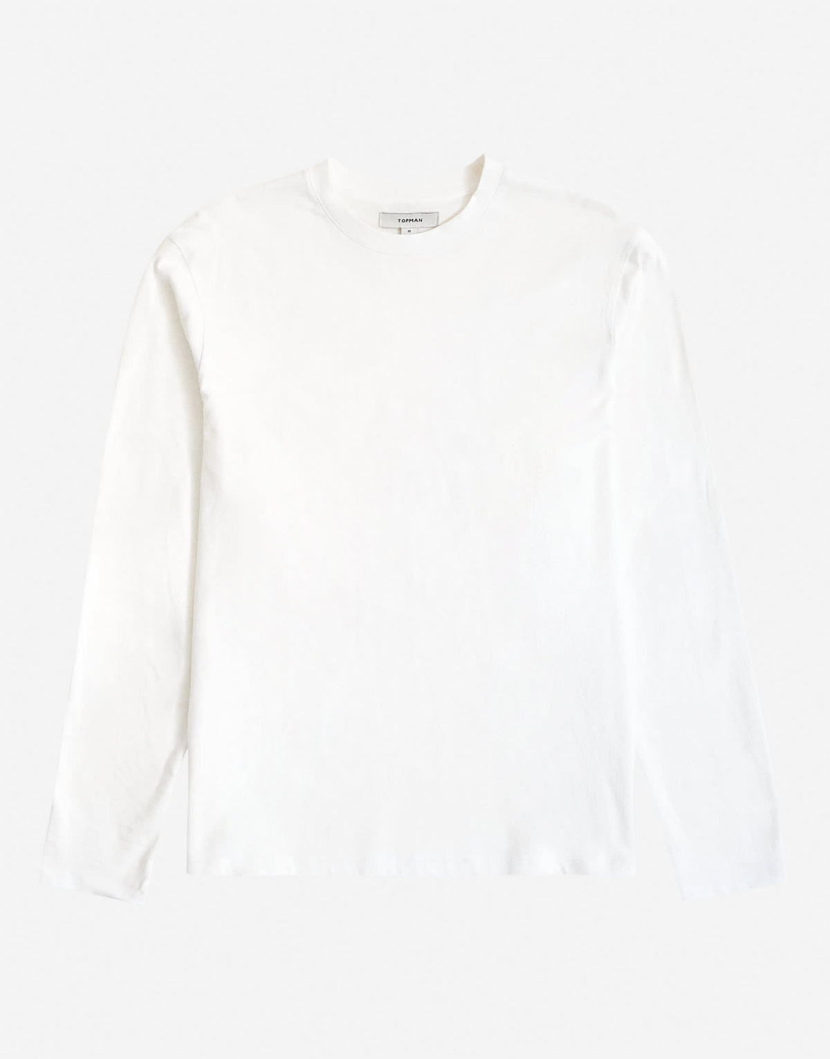 Topman classic fit long sleeve t-shirt in white