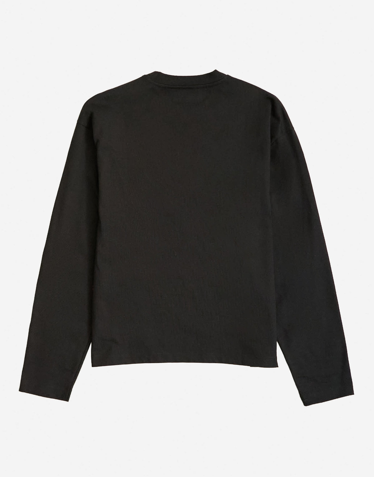 Topman relaxed fit crop long sleeve t-shirt in black