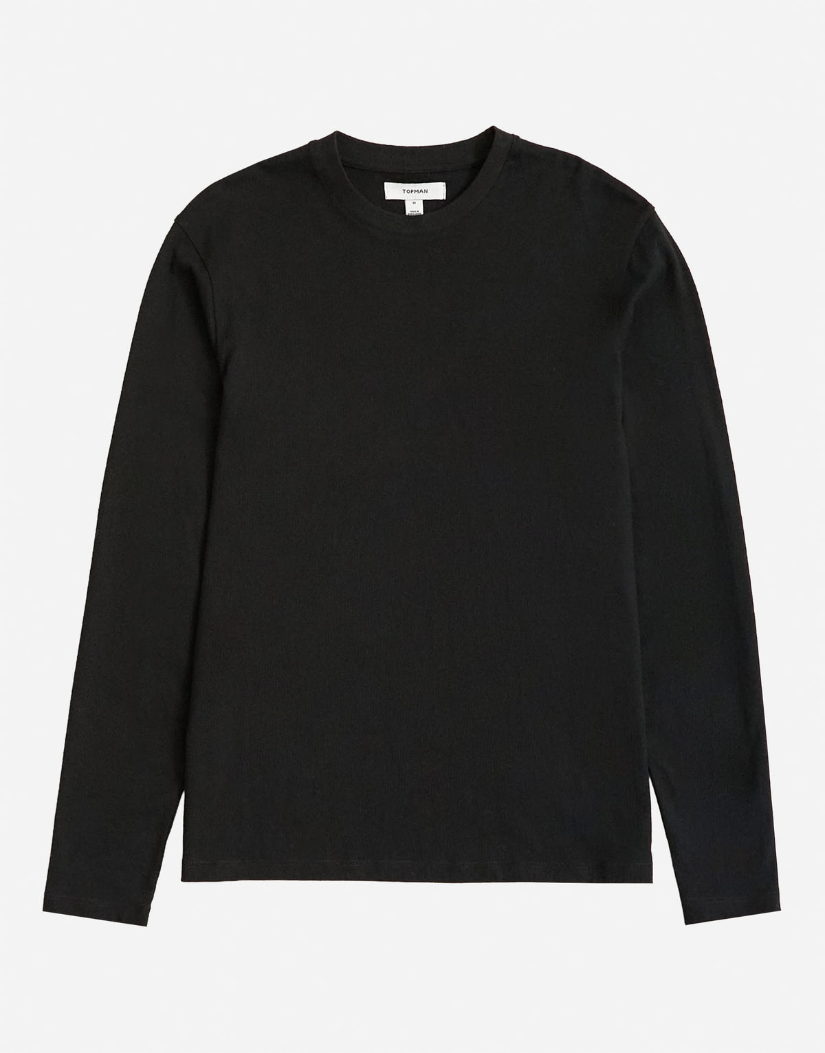 Topman classic fit long sleeve t-shirt in black