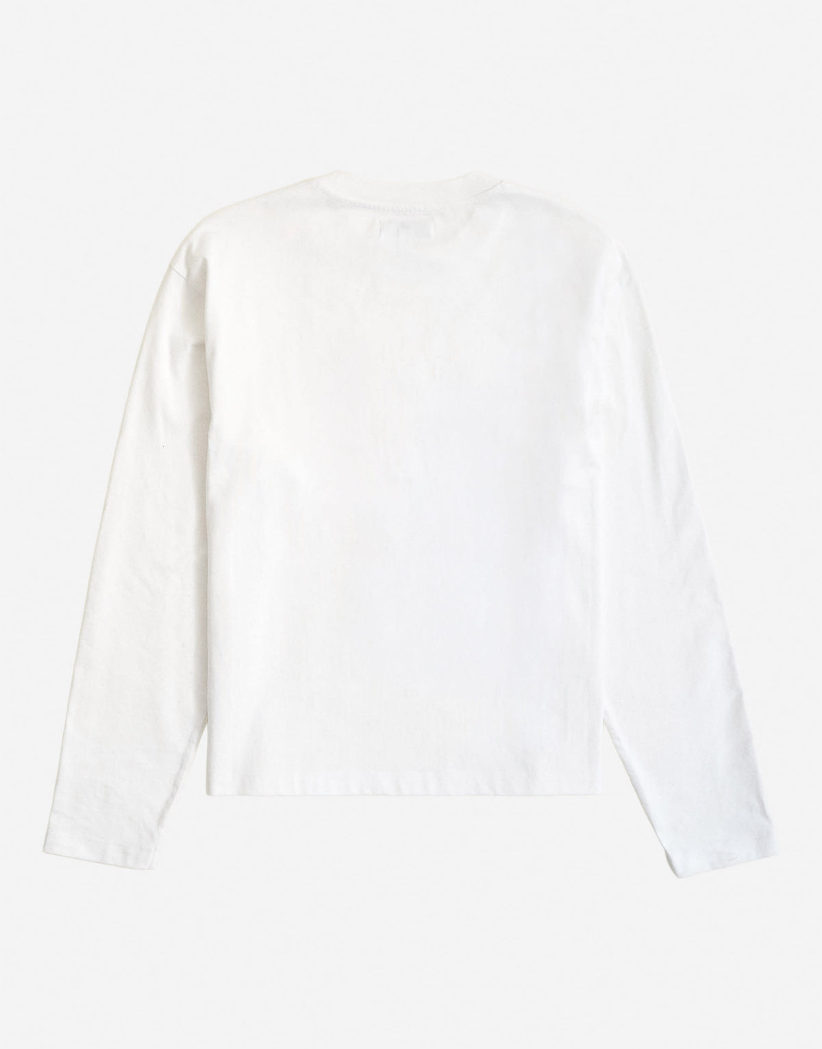 Topman relaxed fit crop long sleeve t-shirt in white