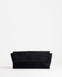 Topshop Clark medium suedette fold over clutch bag in black