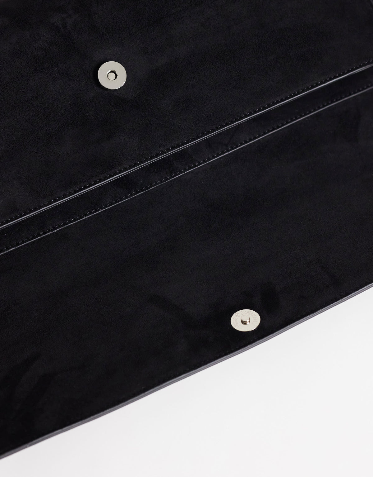 Topshop Clark medium suedette fold over clutch bag in black