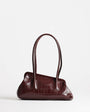 Topshop Sophie medium angular shoulder bag in chocolate