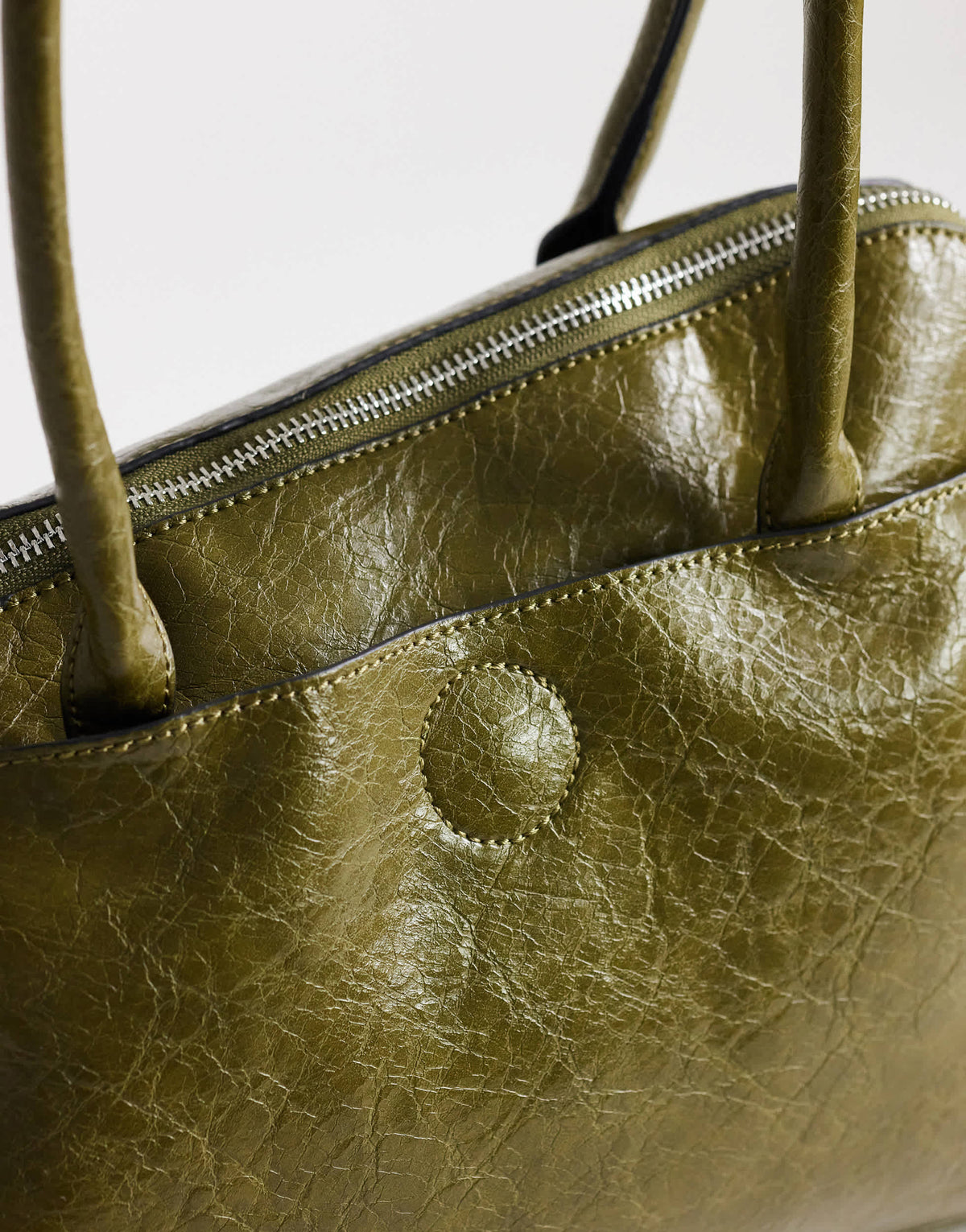 Topshop Skyler large angular shoulder bag in green
