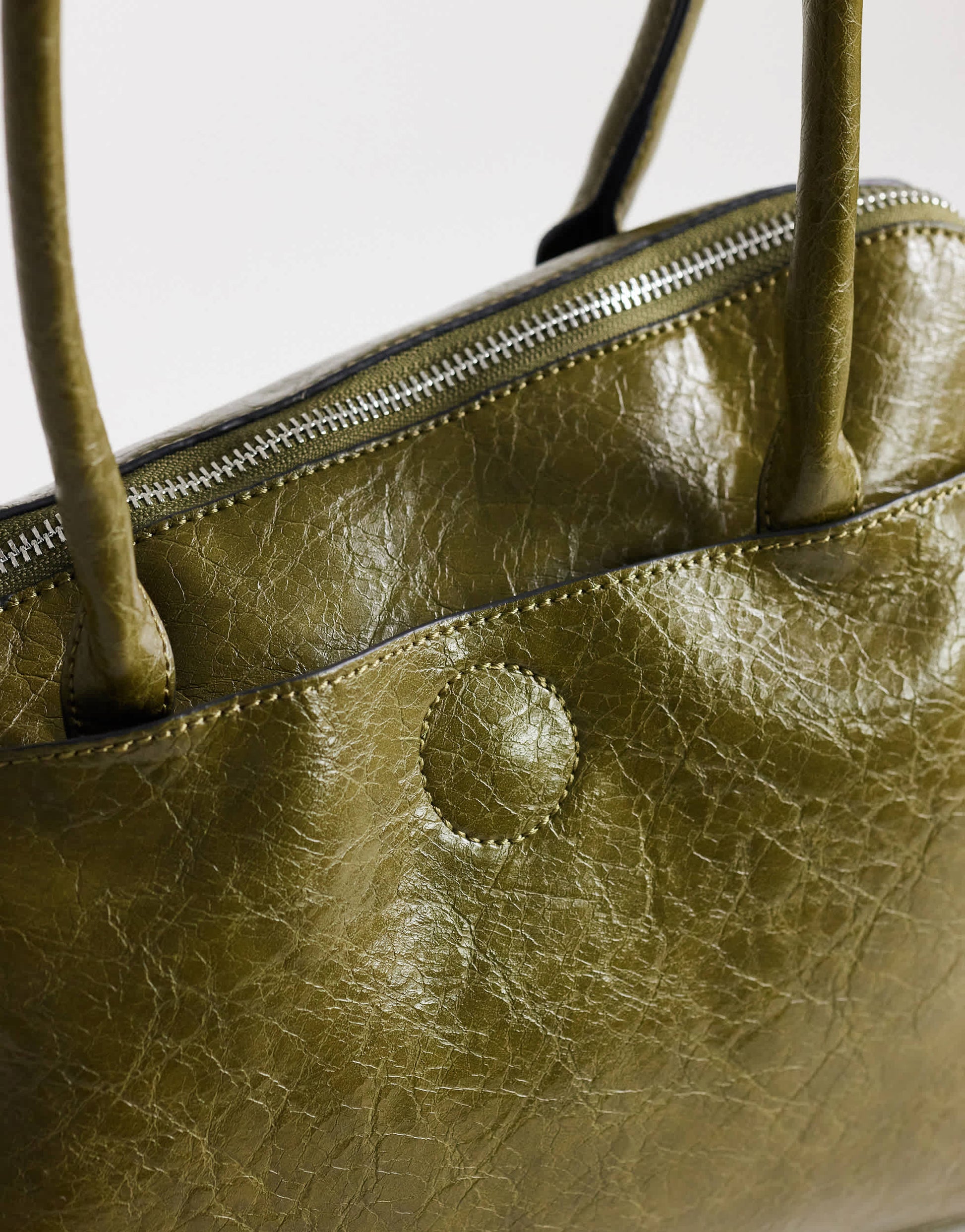 Topshop Skyler large angular shoulder bag in green