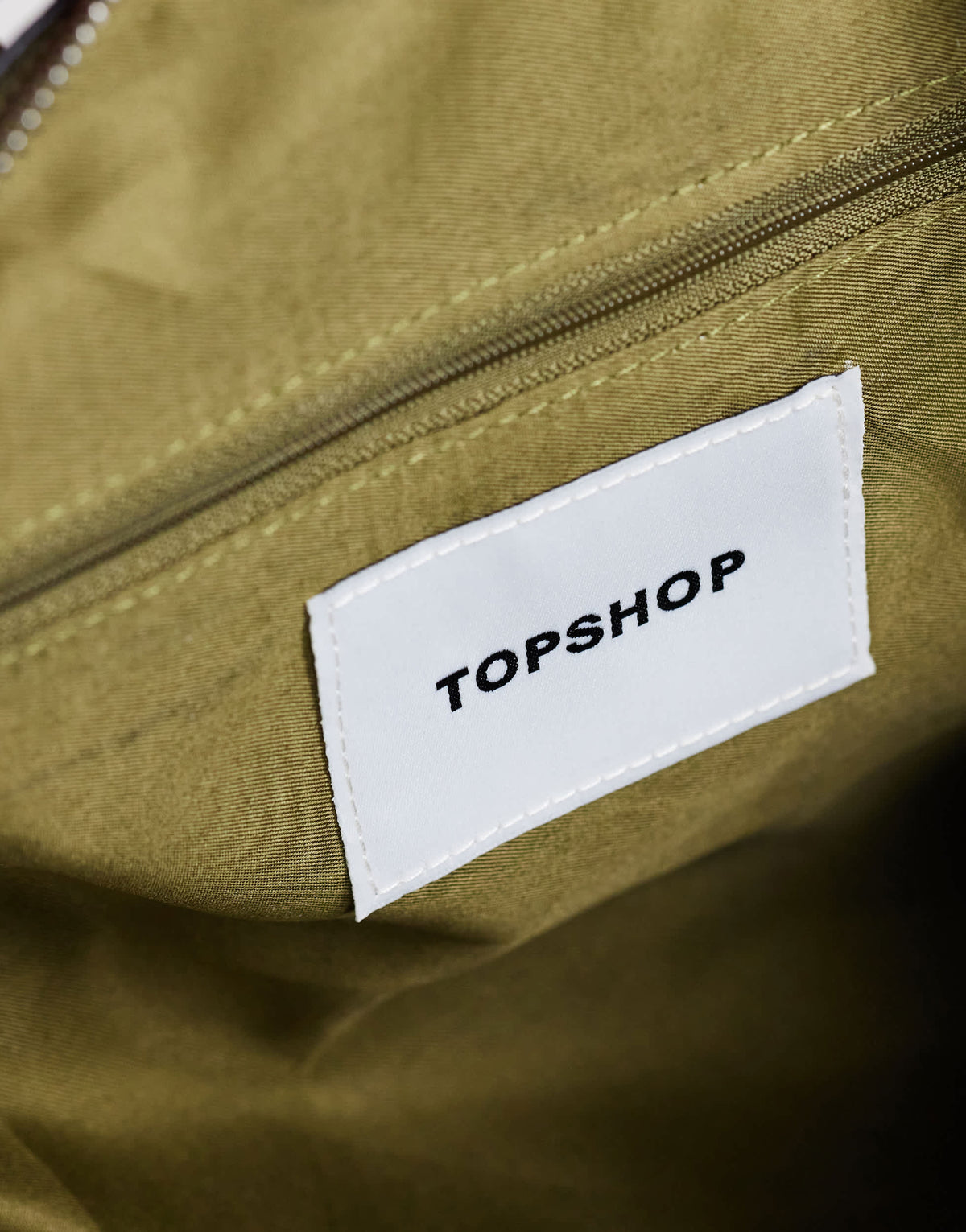 Topshop Skyler large angular shoulder bag in green