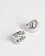 Topshop Rose 2 pack waterproof stainless steel ring in silver
