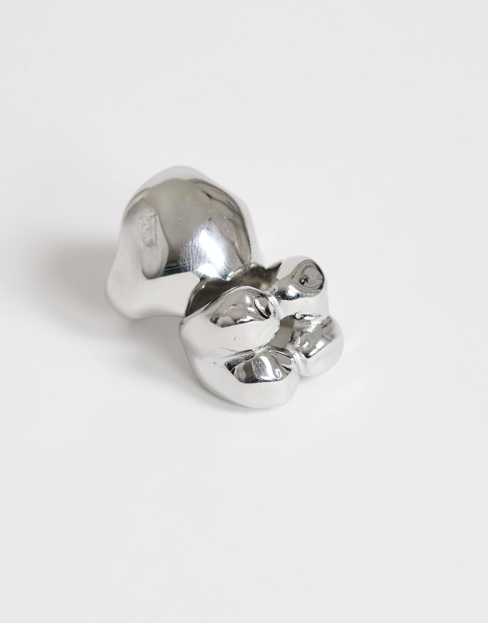 Topshop Rose 2 pack waterproof stainless steel ring in silver