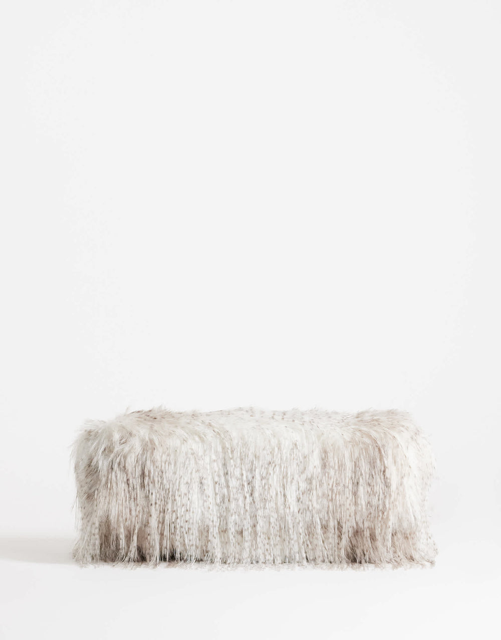 Pochette structurée oversize Topshop Ciara en fausse fourrure plissée, mélange de tons neutres