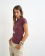 Topshop everyday tee in washed plum