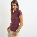 Topshop everyday tee in washed plum