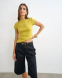 Topshop everyday tee in washed mustard