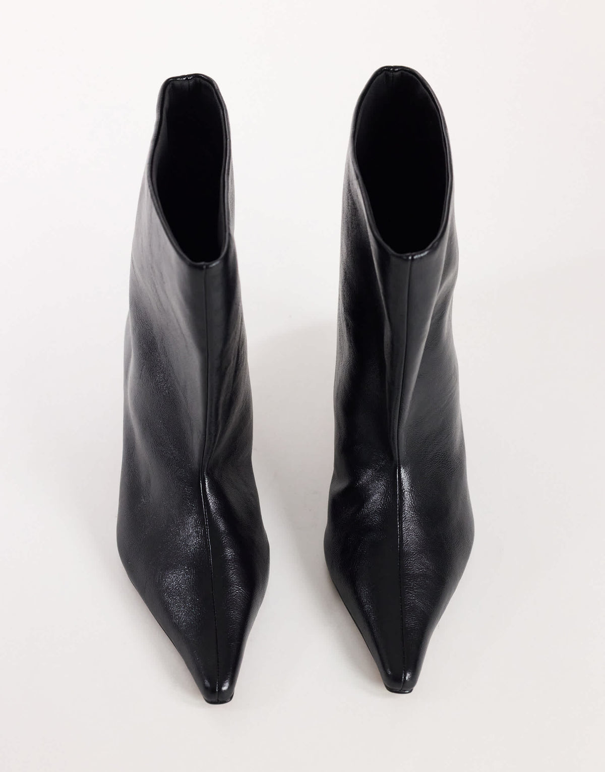 Topshop Kai super wide heeled ankle boot in black