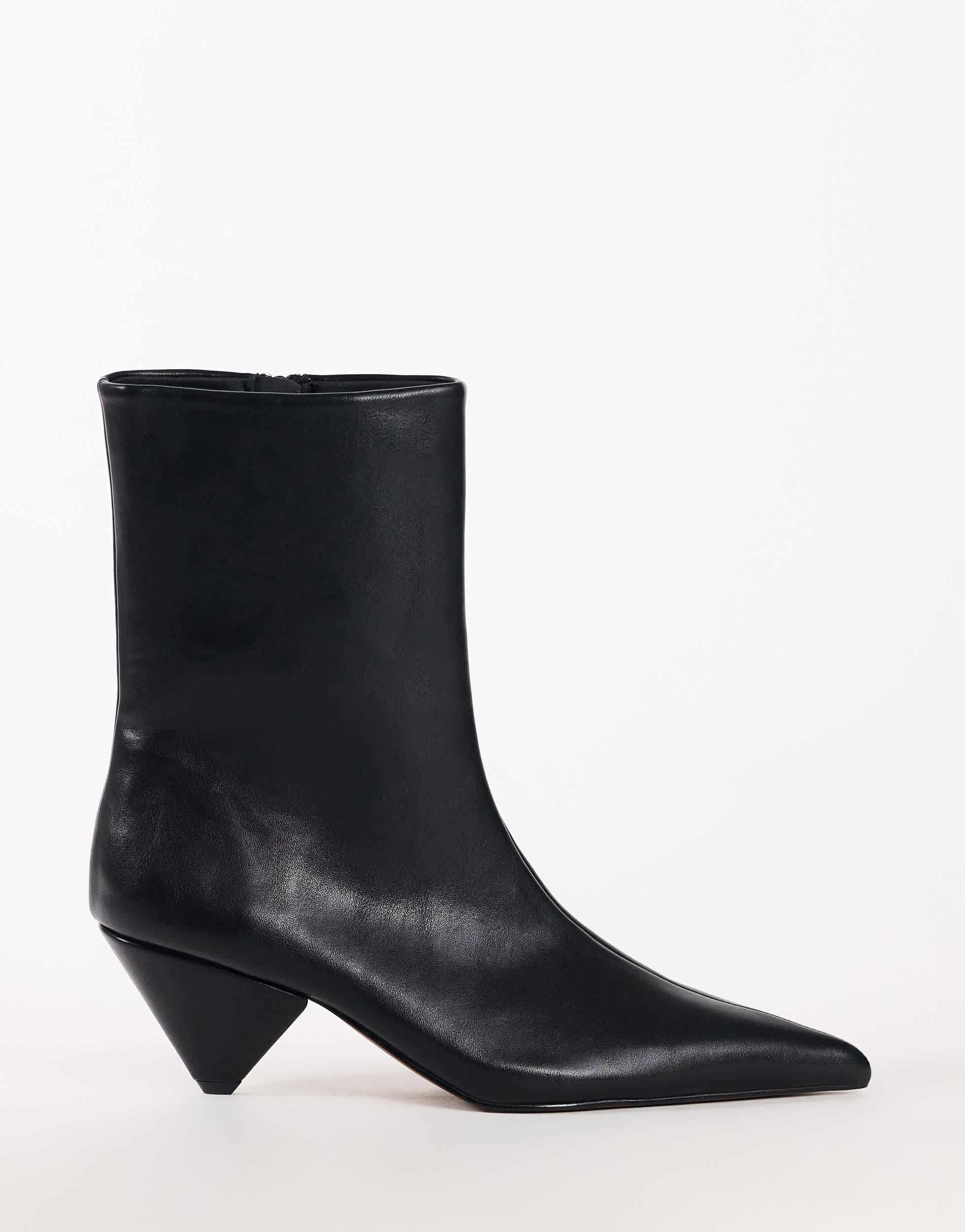 Topshop Kiki cone heel ankle boot in black
