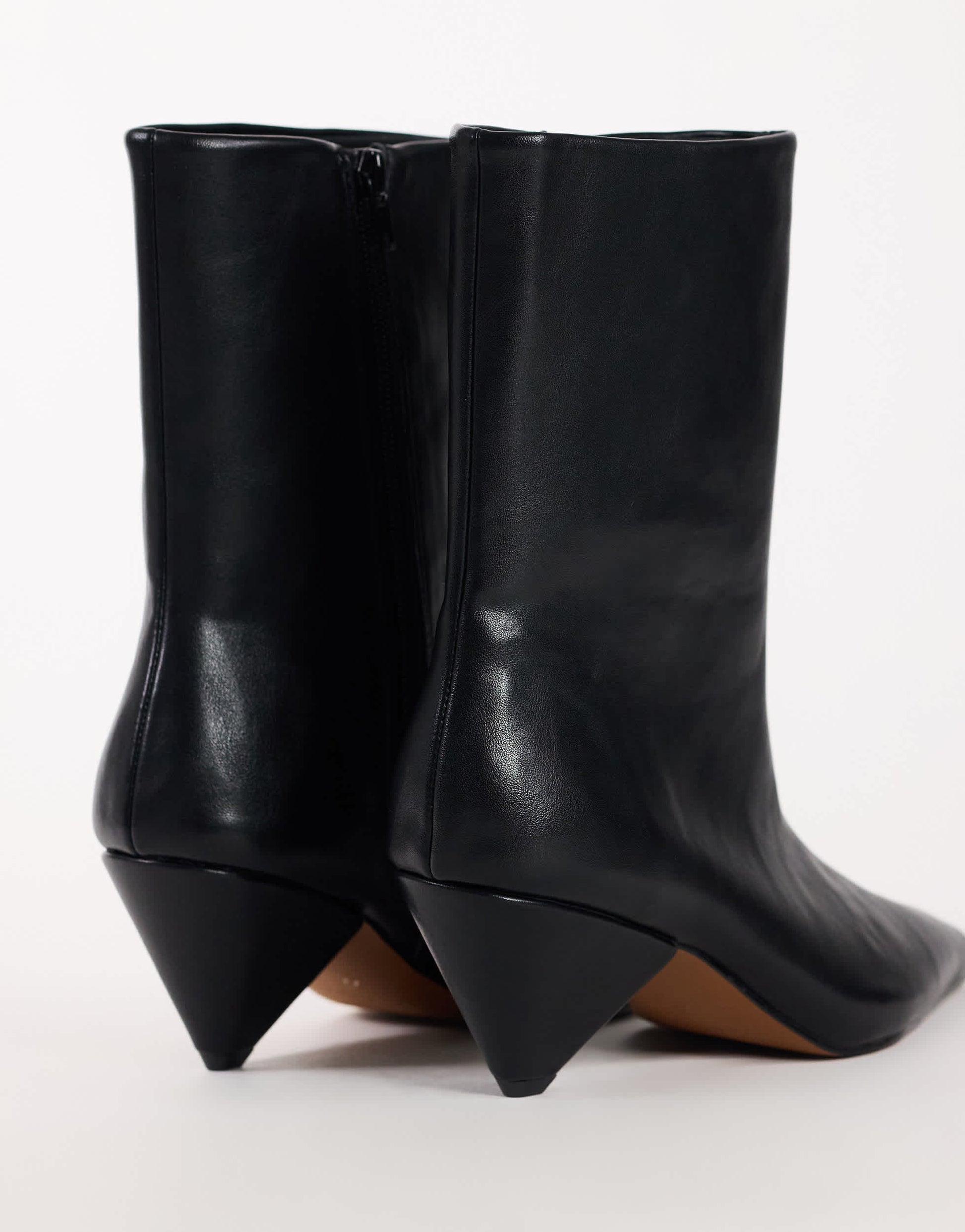 Topshop Kiki cone heel ankle boot in black