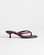 Topshop Axel toe thong mid heel sandal in aubergine