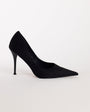 Topshop Alexander high heel court shoe in black faux suede