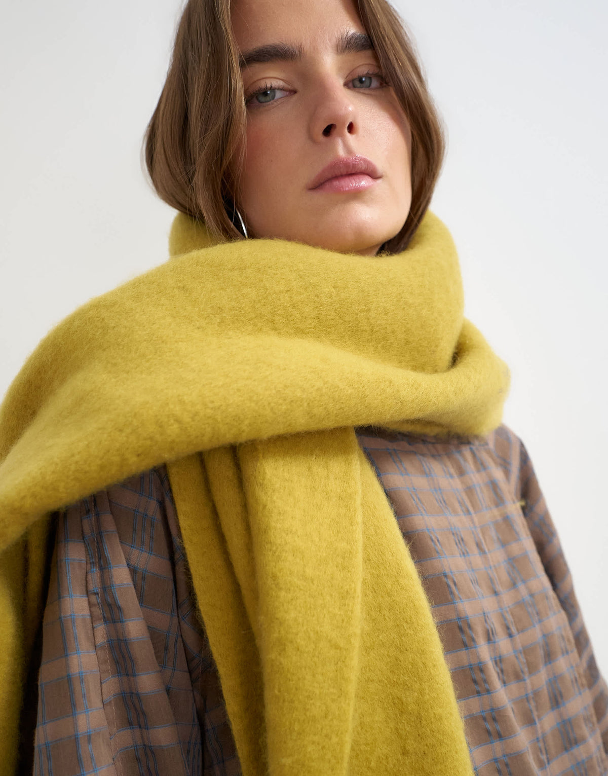 Topshop Sydney blanket scarf in chartreuse