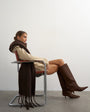 Topshop Sydney blanket scarf in chocolate