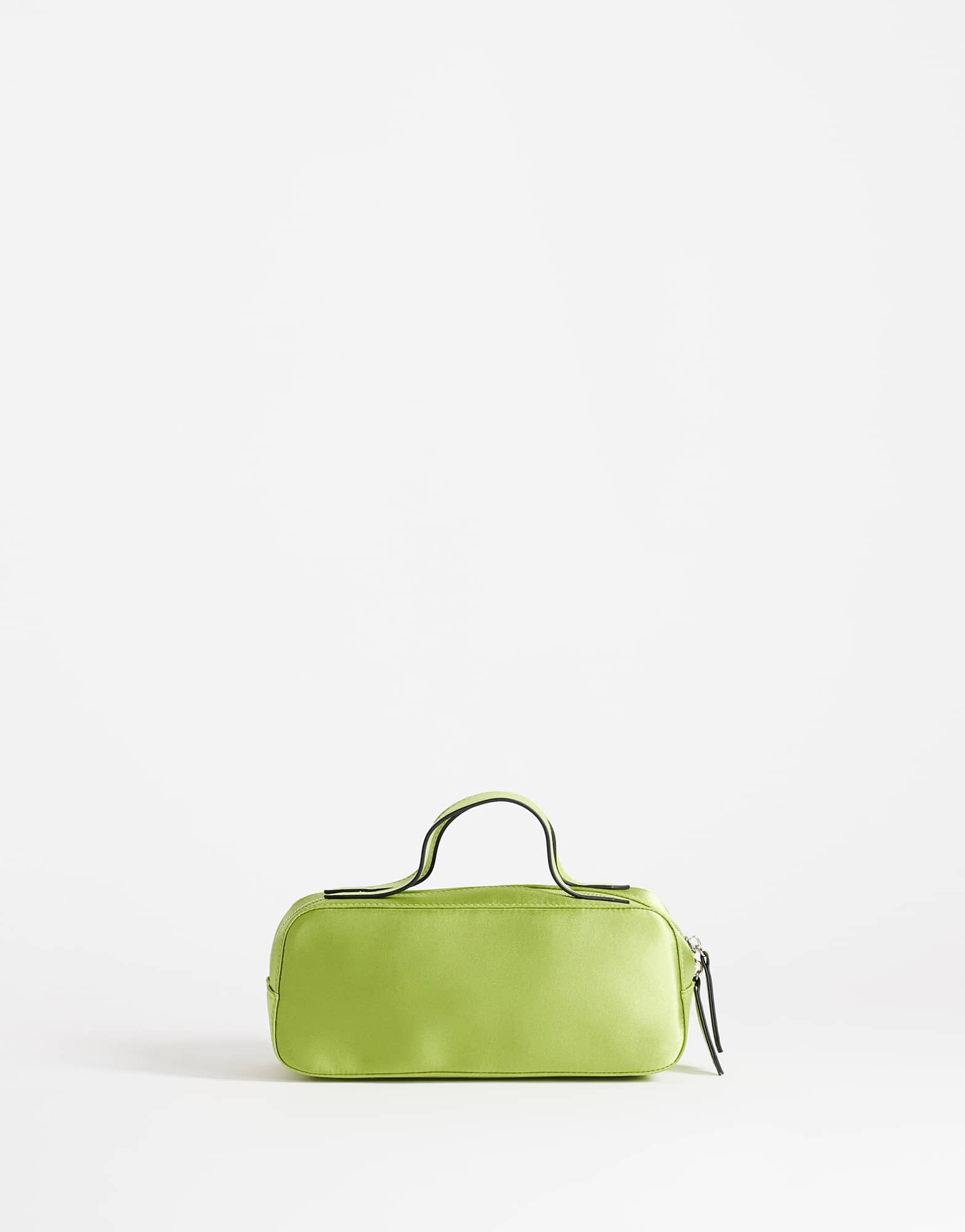 Topshop Dover medium satin top handle grab bag in green