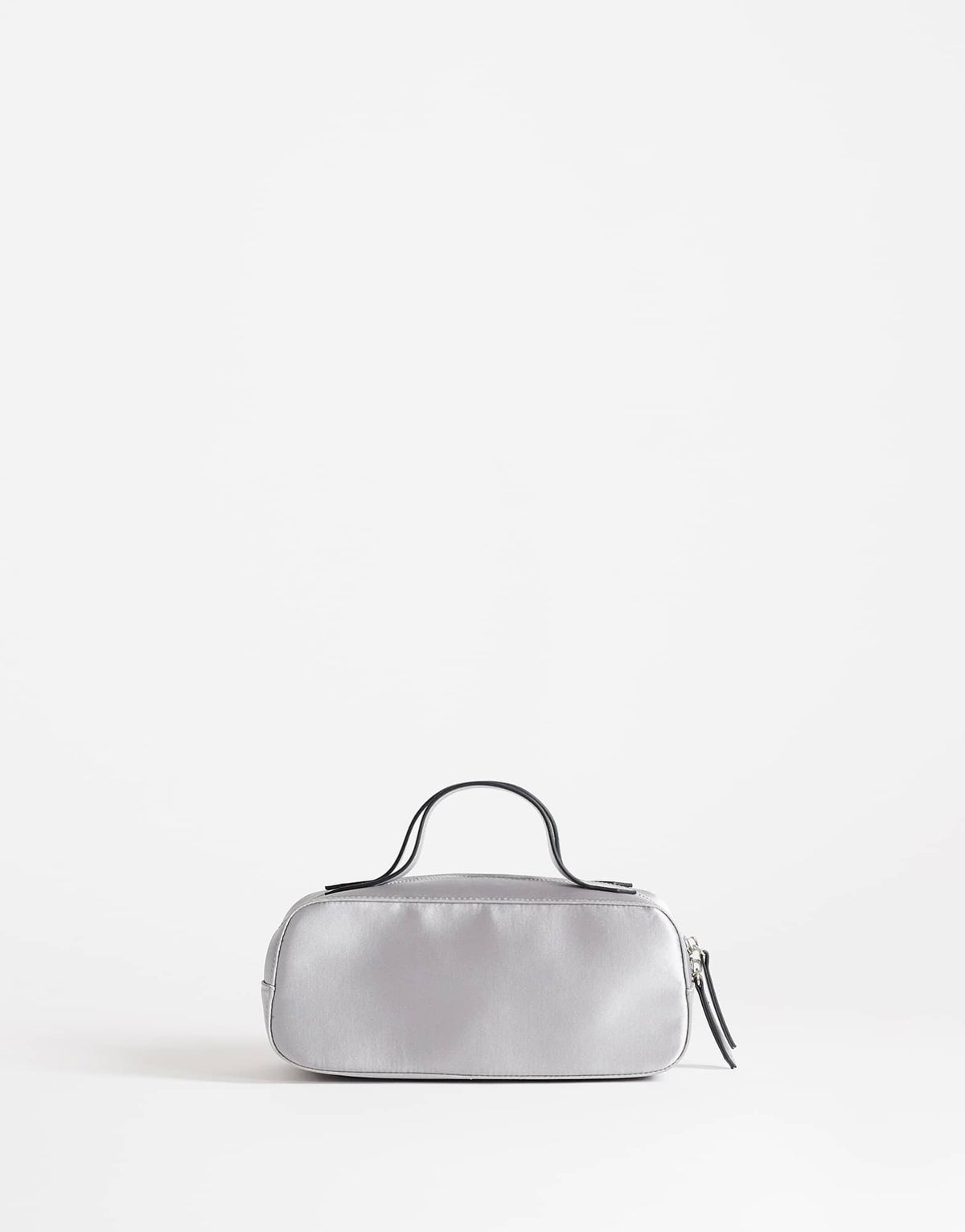 Topshop Dover medium satin top handle grab bag in grey