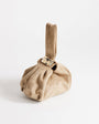 Topshop Demi small suedette hardware wristlet grab bag in mink
