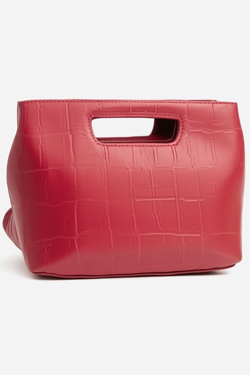 Topshop Daniel medium rectangle grab bag in red croc
