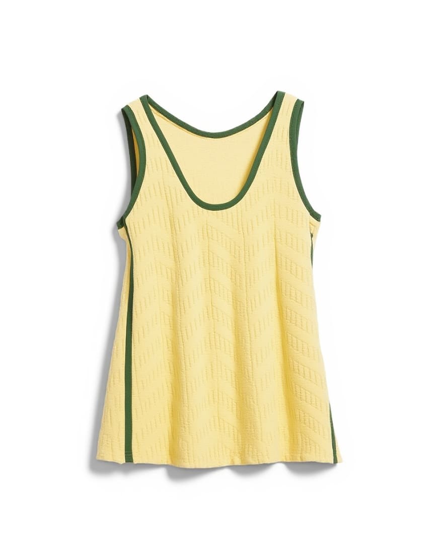 Topshop towelling scoop vest In yellow