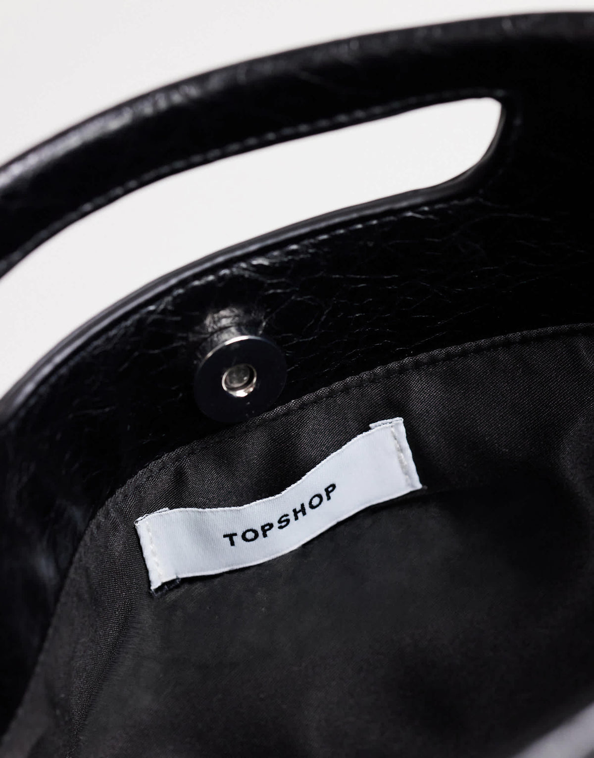 Topshop Daniel medium rectangle grab bag in black