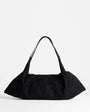 Topshop Saskia large suedette shoulder bag in black