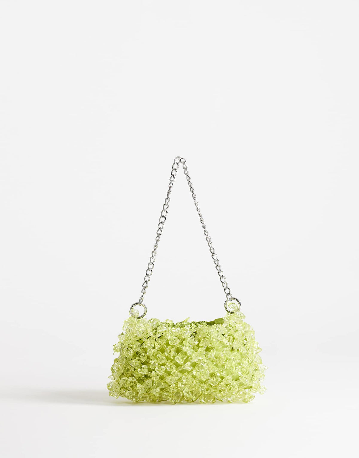 Topshop Scarlett small beaded shoulder bag in green