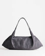Topshop Saskia large suedette shoulder bag in grey