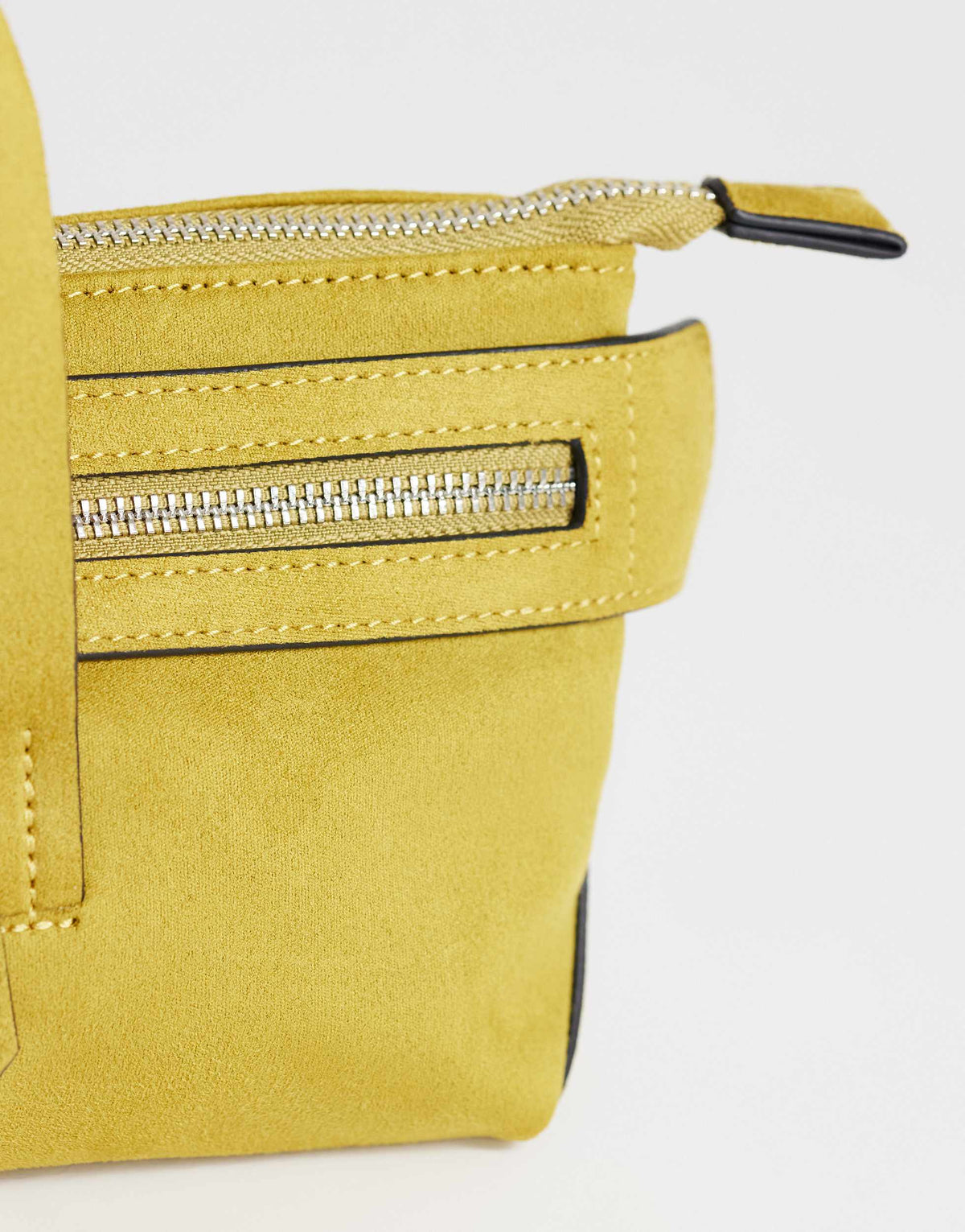 Topshop Snoopy small zip front pocket shoulder bag in chartreuse