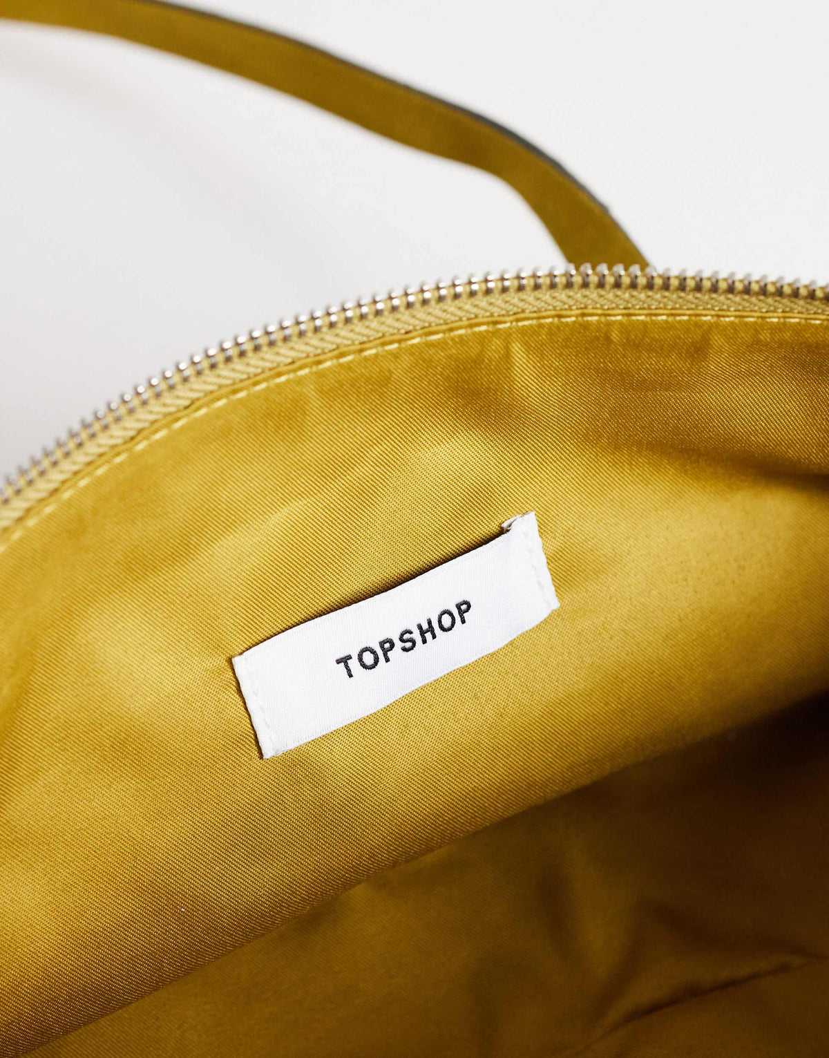 Topshop Snoopy small zip front pocket shoulder bag in chartreuse