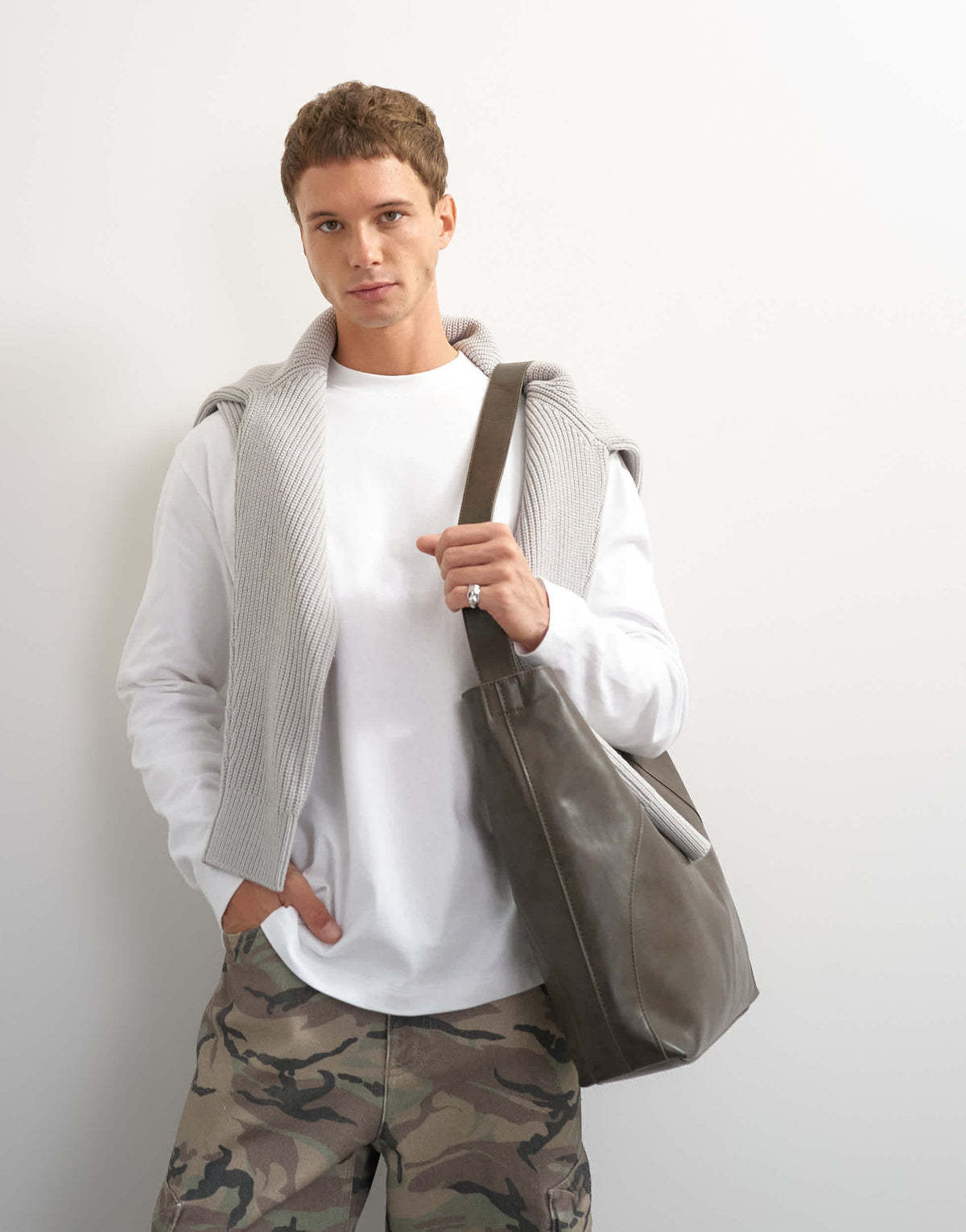 Topman relaxed fit long sleeve t-shirt in white