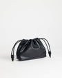 Topshop Celia medium ruched clutch bag in black