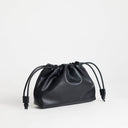 Topshop Celia medium ruched clutch bag in black